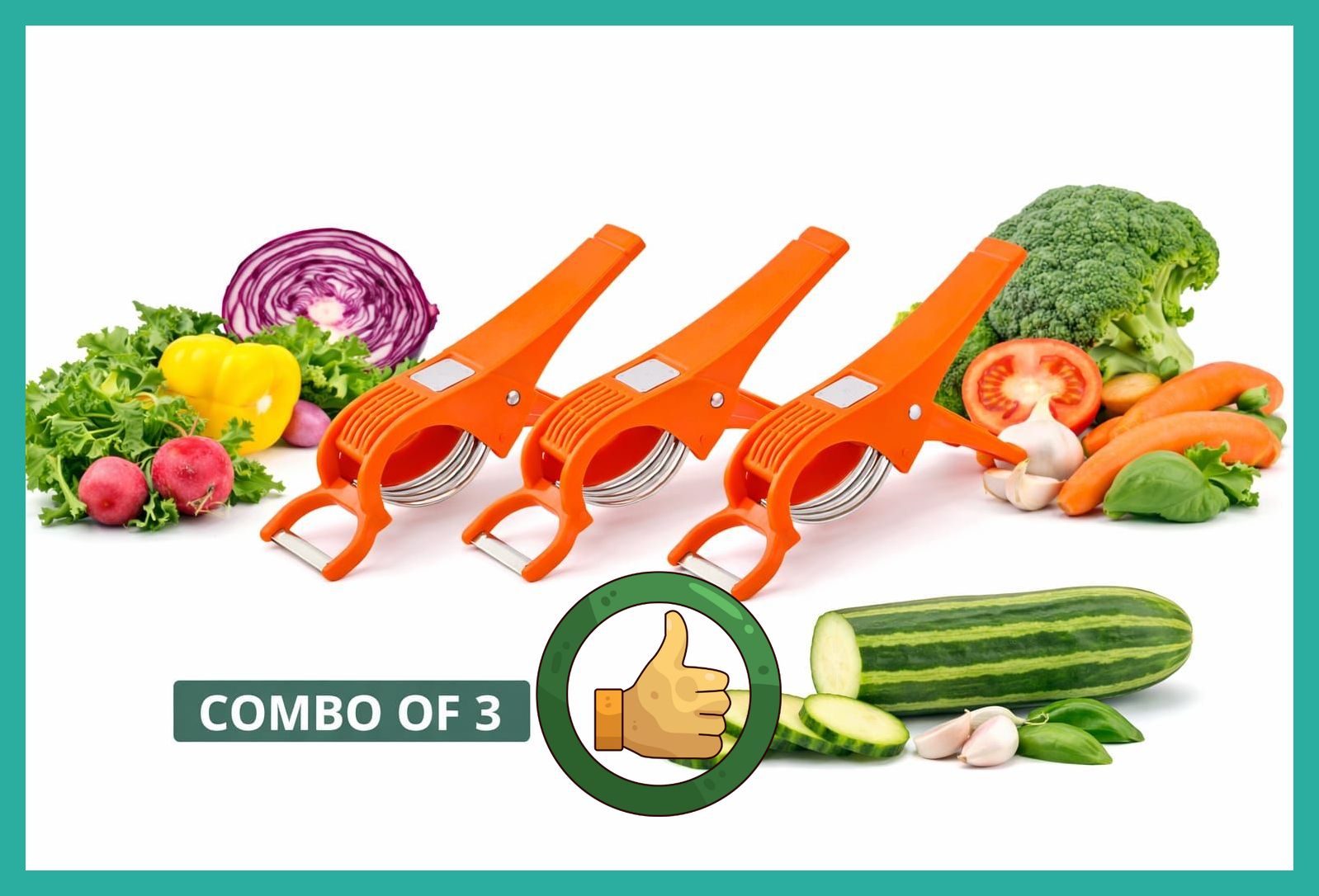 2 In 1 Veg Sharp Stainless Steel 5 Blade Cutter with Peeler for Kitchen Slicer and Peeler with Smart Locking System Vegetable & Fruit Grater & Slicer (Pack of 2)||Swagoer