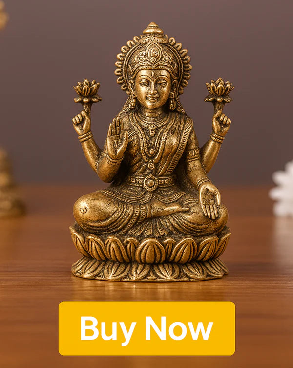 2 Inch Very Small Maalaxmi Ji Idol – Compact Divine Blessing Statue
