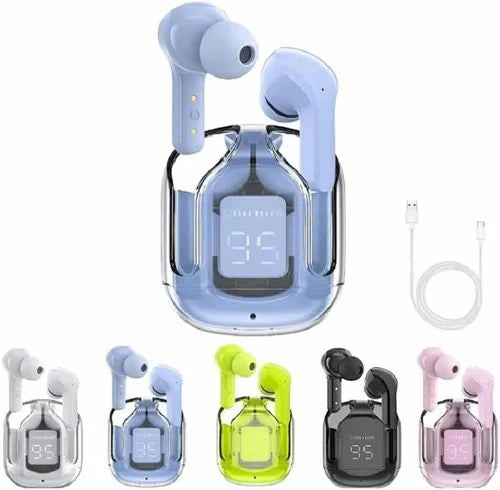 Smart TWS Bluetooth Earbuds with Digital Display | ENC Mic | Touch Control | Type-C Fast Charging | Waterproof | Gaming Mode
