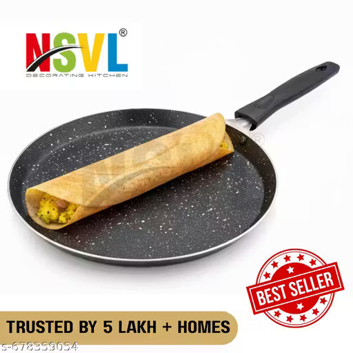 NSVL Non-Stick Dosa Tawa with Handle| Granite Finish | Pfoa Free Tawa 26.5 cm diameter (Aluminium, Non-stick)