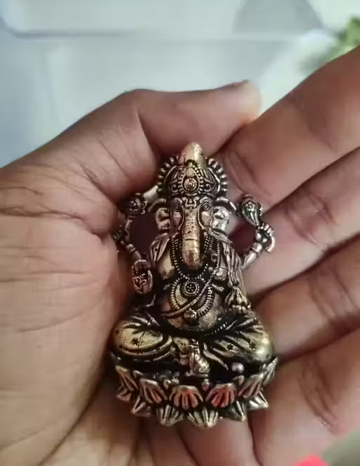 Antique Finish Lord Ganesha Idol for Home Decor, Office Desk, and Spiritual Gifting
