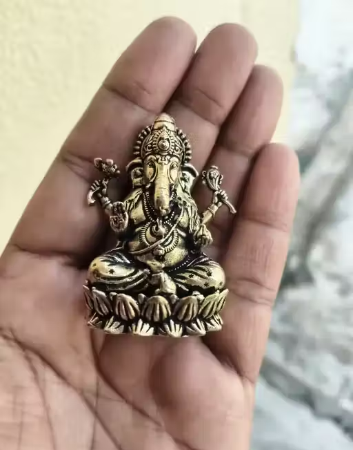 Antique Finish Lord Ganesha Idol for Home Decor, Office Desk, and Spiritual Gifting