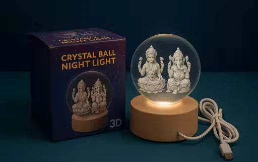 Engraved Laxmiji Ganesh Decorative Light