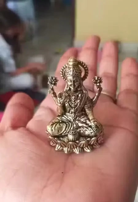 2 Inch Very Small Maalaxmi Ji Idol – Compact Divine Blessing Statue