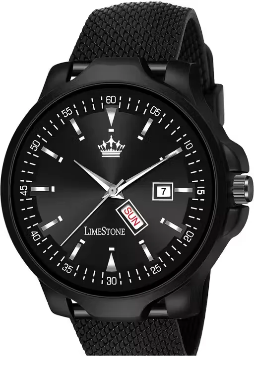 Day and Date Functioning Leather Strap Quartz Analog Watch for Boys/Men - Best Gift Item for Boys/Men