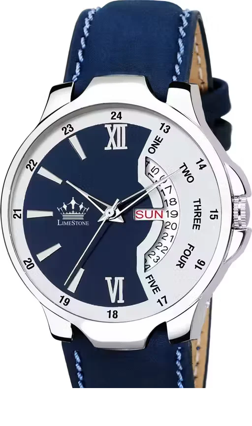 Day and Date Functioning Leather Strap Quartz Analog Watch for Boys/Men - Best Gift Item for Boys/Men (Copy)