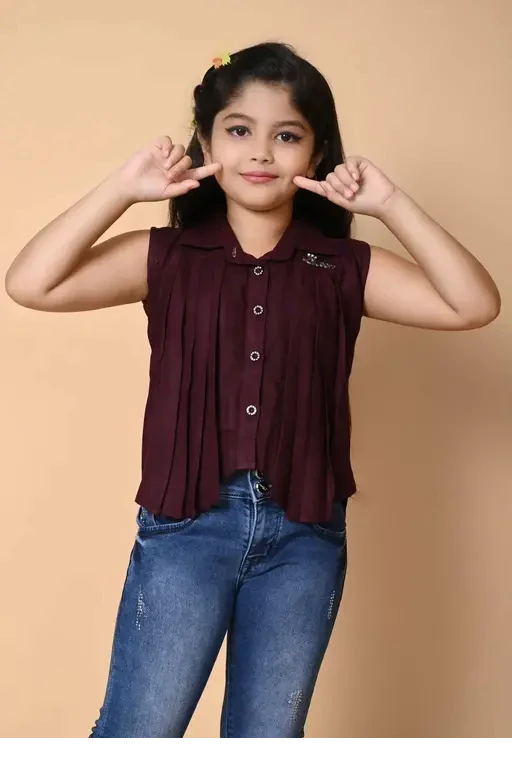 FANCY GRACEFUL KIDS GIRLS UP-DOWN STYLISH TOP