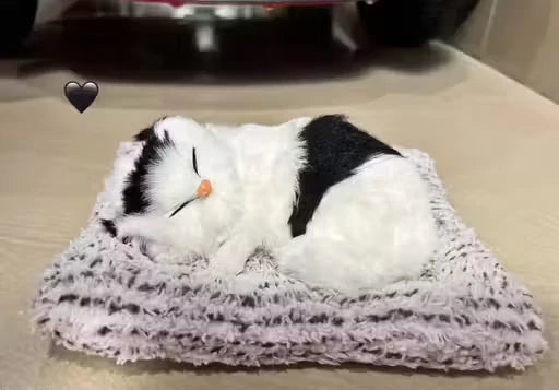 Cute Dashboard Decorative Sleeping Cat for Car Interior &amp; Table Decor | with Sound Effec
