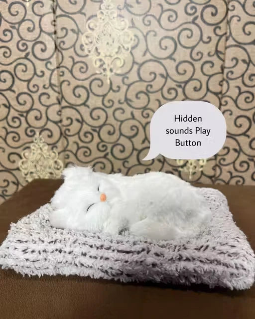 Cute Dashboard Decorative Sleeping Cat for Car Interior &amp; Table Decor | with Sound Effec