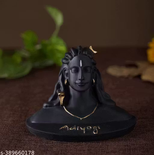 OMAAYA Mahadev Shiva Statue For Car Decorative Showpiece Handcrafted Bholenath Idol for Home or office Adiyogi Murti