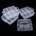 2644 3-tier 18 Sections Transparent Stackable Adjustable Compartment Slot Plastic Craft Storage Box
